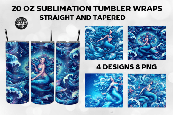 Blue Mermaid Skinny Tumbler Wrap 20oz Review