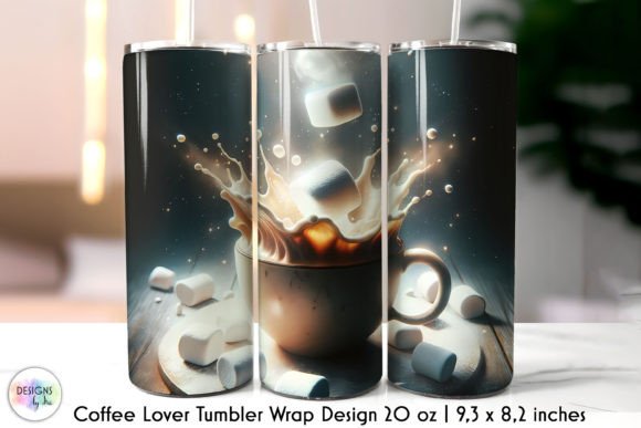 Coffee Addict Tumbler Wrap Sublimation