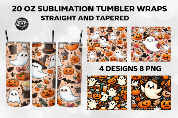 Fall Halloween Cute Ghost Tumbler Wraps Review