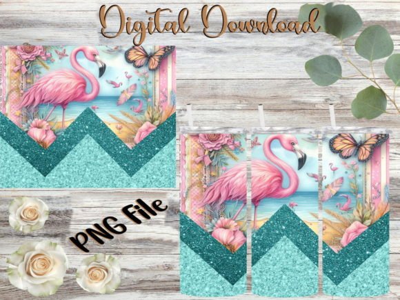 Flamingo V Split Tropical Tumbler Embroidery Design Review