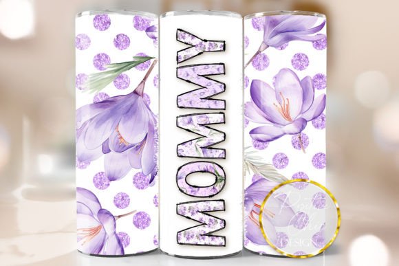 Mommy Tumbler Wrap Mother Day Design PNG