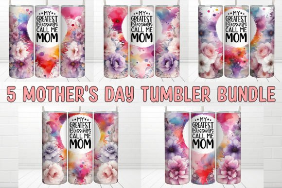 Mother's Day Tumbler Embroidery Design