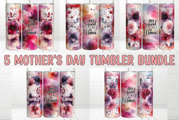 Mother's Day Tumbler Embroidery Design