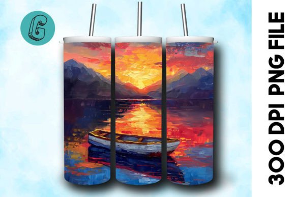 Oil Paint Lonely Boat Tumbler Wrap 40 Review