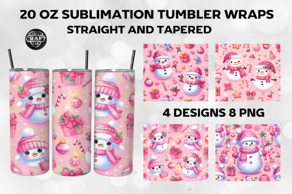 Pink Christmas Cute Snowman Tumbler Wrap Review