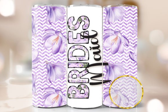 Purple Floral Bridesmaid Tumbler Wrap Design Review