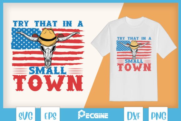 Small Town Music Cow Skull USA Flag SVG Review