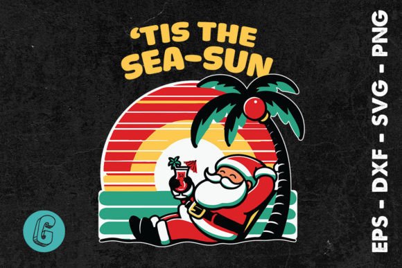 Tis the Sea Sun Santa Beach Xmas SVG Review