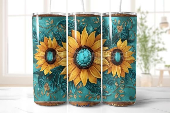 Tooled Leather Sunflower Tumbler Design Review