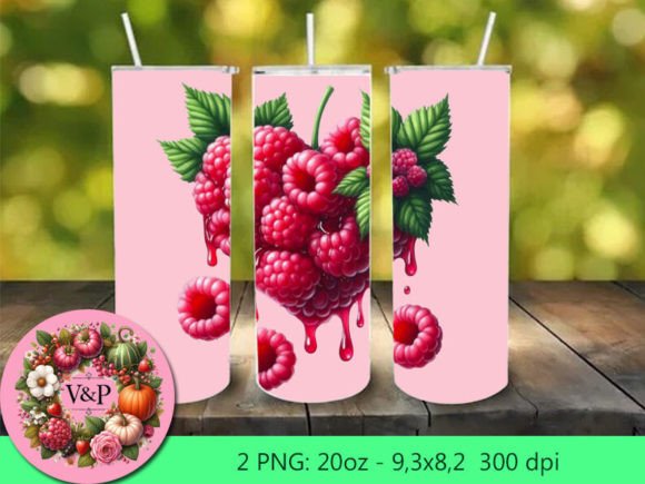 Watercolor Raspberry Skinny Tumbler