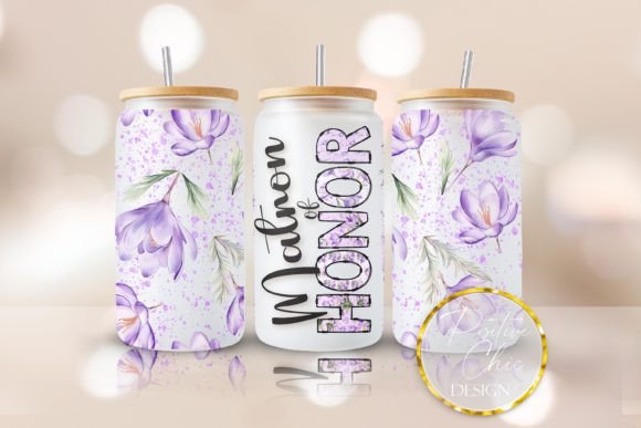 Wedding Matron of Honor Cup Wrap Design Review